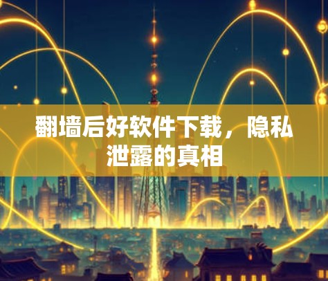 <strong>翻墙</strong>后好软件下载，隐私泄露的真相