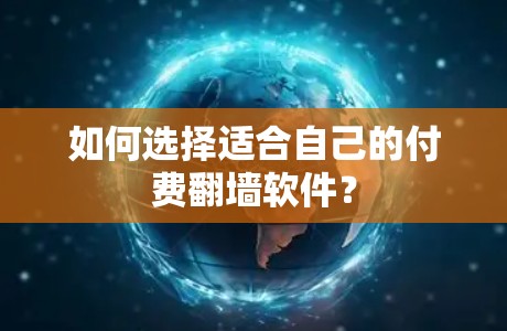 如何选择适合自己的付费<strong>翻墙</strong>软件？