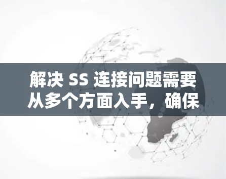 解决 SS 连接问题需要从多个方面入手，确保端口配置、协议兼容性、连接状态以及访问权限都正确。以下是一步步的解决方案