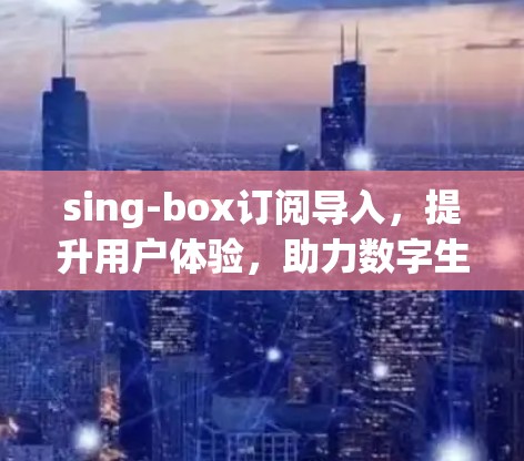 sing-box订阅导入,提升用户体验,助力数字生活 sing-box订阅导入,提升用户体验,助力数字生活