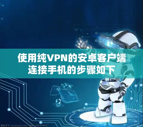 使用纯VPN的安卓客户端连接手机的步骤如下